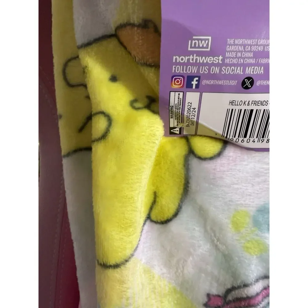 Hello Kitty & Friends Throw Blanket Silk Touch 50x70 Springy Keroppi 2024 Sanrio